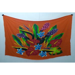 Sarongs hawaïens peints à la main en rayonne de qualité supérieure, paréo, vente en gros personnalisée, vêtements de plage, couverture, îles du Pacifique, HPBU049-05-200 - Product Image 1