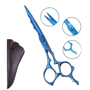 Ciseaux de coiffure professionnels pour salon de beauté, en acier inoxydable à haute teneur en carbone, pour droitiers, 28 dents, manche moyen, ciseaux de barbier - Product Image 4