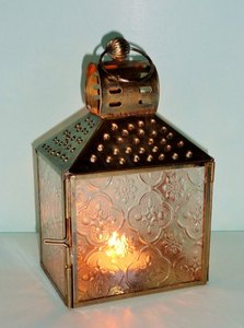 AK, artesanías de latón, farol de vela de transporte con recubrimiento de polvo negro decorativo con asa para el hogar, sala de estar, Diwali, decoración de Navidad - Product Image 3