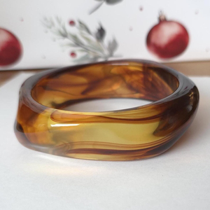 Brazalete de Resina Hecho a Mano, Ecológico y de Lujo, Elegante, Transparente, Arte Tradicional, Coleccionable, Joyería de Moda, Regalo para Mujer - Product Image 4