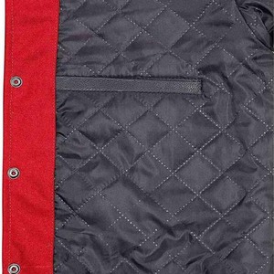 แจ็กเก็ตบอมเบอร์เลตเทอร์แมนแจ็กเก็ตเบสบอลวิทยาลัยสำหรับผู้ชายแขนหนังผลิตตามสั่ง - Product Image 5