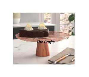 Soporte para servir pasteles de color dorado y aluminio de dos niveles con soporte para chocolate de primera calidad a un precio asequible - Product Image 2