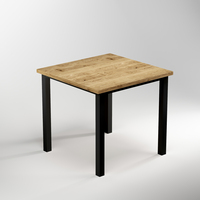 Emuca Marcos de Muebles de Acero Pintado, Patas Cuadradas y Marco Modelo 2047114 para Mesas de 50x50mm 750x750mm