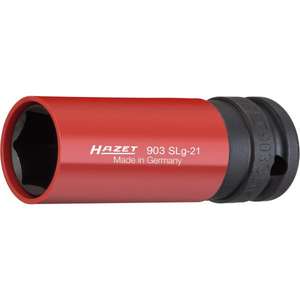 Hazet 6-Point Long Square <b>Impact</b> <b>Socket</b> 1/2'' with Traction Profile for Wheel Mounting - Product Image 1