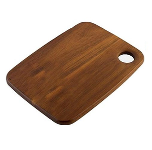 Elegant Handcrafted Wooden Chopping Board with Rich Brown Tray Rounded <b>Corners</b> and Hanging Handle - Product Image 6