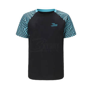 T-shirt à logo personnalisé pour hommes Dernier design Couleur unie Séchage rapide et durable pour l'extérieur Tissu tricoté - Product Image 1