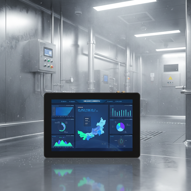 IP69K Stainless Steel Full Waterproof 15 Inch True Flat Resistive Touch Screen Win 11 IOT Industrial Panel PC