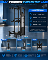 BN Commercial Steel Multi-Function Pin Loaded Assisted Pull-Up Dip Machine 100kg Weight Stack for Universal Upper Body