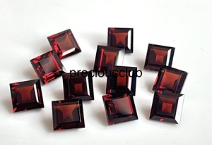 โกเมนธรรมชาติตัดสี่เหลี่ยม3มม.-หลวมโกเมนแดงคุณภาพสูงตัดสี่เหลี่ยม - Product Image 3