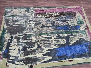 Tapis en coton de luxe tufté à la main de haute qualité au design moderne 1 pièce motif abstrait respectueux de l'environnement pour le salon des animaux de compagnie - Product Image 4