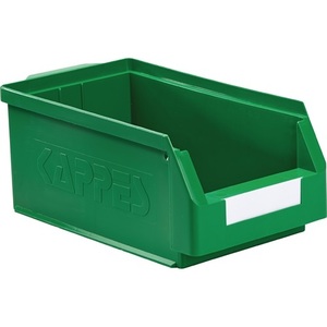 Green 350x200x150mm PE Plastic <b>Storage</b> Bin - Product Image 1