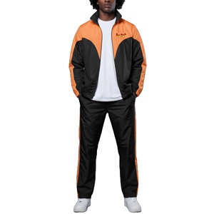 Best Men Windbreaker <b>Tracksuit</b> Casual Breathable Jacket Paired With Athletic Pants Ideal For Running Sports Gym and online sale - Product Image 1