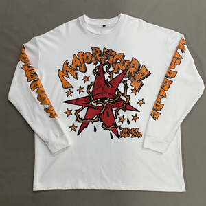 Pure Cotton Man Long Sleeve <b>T</b>-<b>shirt</b> Custom Oversize Long Sleeve <b>T</b>-<b>shirt</b> Wholesale <b>Heavyweight</b> 300gsm <b>t</b> <b>Shirt</b> for <b>Men</b> - Product Image 2