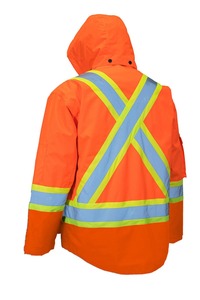 Poliéster absorbente de humedad con espalda ventilada a prueba de viento resistente a los rayos UV OEM ropa de trabajo chaleco de seguridad hecho en Pakistán - Product Image 2