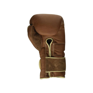 Professional Leather Boxing Gloves Laced-Up <b>Adjustable</b> Wrist <b>Strap</b> for Adults Training Use - Product Image 3