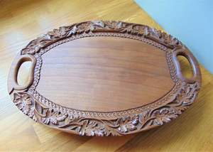 Bandejas de Madera al por Mayor, Bandeja de Servicio Rectangular de Madera Hecha a Mano Natural - Product Image 3