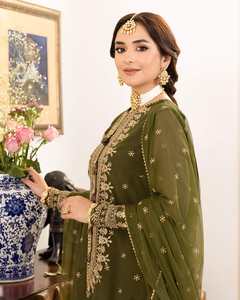 Diseñador nupcial Lehnga Choli para ropa de fiesta bordado pesado multicolor boda Lehenga Choli para mujeres en venta al por mayor 0109 - Product Image 4