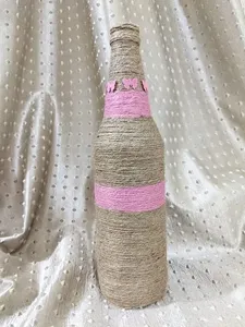 ปอกระเจาและหญ้าทะเลขวดปอกระเจาดูทันสมัยหรูหราสำหรับตกแต่งบ้านโรงแรมการใช้งานการออกแบบมือเย็บปักถักร้อยรูปแบบขวดปอกระเจา - Product Image 3