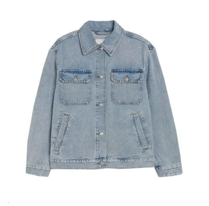 Chaquetas de mezclilla para hombre Tallas grandes Disponible Ropa de invierno al aire libre con material de tela de aspecto rasgado - Product Image 6