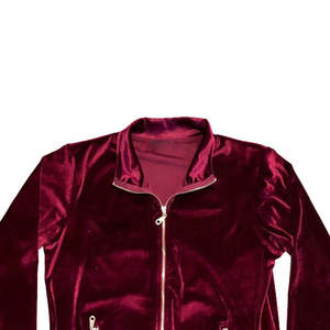 Ensemble de survêtement en velours de luxe ajusté pour homme et femme, veste zippée, pantalon de jogging, logo personnalisé, style streetwear, vente en gros d'usine OEM - Product Image 2