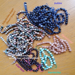 H tasbih 33ลูกปัดหินสวดมนต์สีเทอร์ควอยซ์หินลูกประคำมุสลิมเครื่องประดับแฟชั่นใหม่อินเดียสร้อยคอลูกปัด
