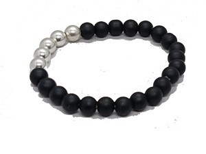High quality Black matte silver Crystal Gemstone <b>Bead</b> Buddha <b>Bracelet</b> Fashion Charm Jewelry for <b>Men</b> Women for Energy Meditation - Product Image 2