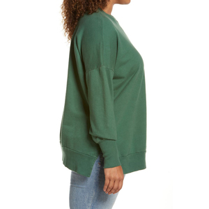 Meilleur fournisseur femme couleur unie logo personnalisé imprimé à manches longues col rond femmes pull sweat femmes - Product Image 3