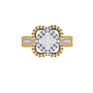 Bague de cocktail bohème de luxe en or rose avec perle d'eau douce et moissanite incrustée en forme de cœur, pour enfants, religieuse, anniversaire - Product Image 3