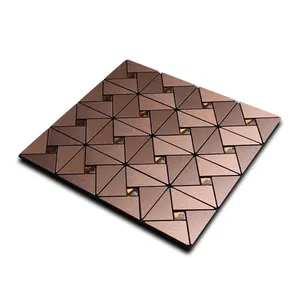 Moderno mosaico de aluminio telón de fondo azulejo cuadrado para cocina baño piso Interior para el hogar Hotel restaurante disponible 3 - Product Image 1