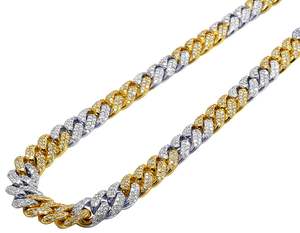 Diseño personalizado de alta calidad de tendencia en cadena cubana de moissanita de corte redondo de plata S925 - Product Image 1