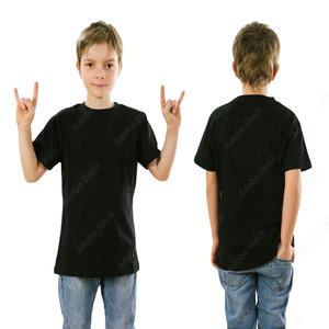 Camisetas para Niños, 100% Algodón, Manga Corta, Cuello Alto, Estilo Hip Hop, Marca Ad Kids, Tejido de Punto, Transpirable, Ecológico, Corte Regular - Product Image 1