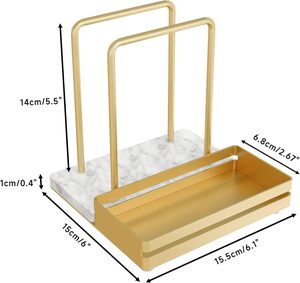 Porte-serviettes en métal pour tables de cuisine, or, logo personnalisé - Product Image 3