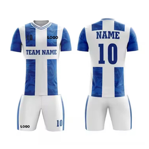 Uniforme de Fútbol Personalizado OEM 100% Poliéster, Ligero, de Manga Corta, Nuevo Diseño, Transpirable, de Secado Rápido, Ropa de Entrenamiento, Camisetas de Fútbol Deportivas - Product Image 1