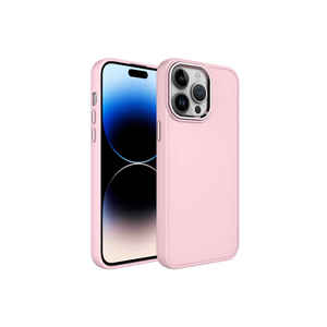 Coque Netzy SAFA Luna pour iPhone 14 Pro, protection de luxe, coque arrière en métal, design avec boutons, coque en silicone, électro-plaqué - Product Image 1