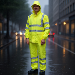 เสื้อกันฝนสีเหลืองสะท้อนแสง ไซส์ L ยี่ห้อ PREVENT - Product Image 3