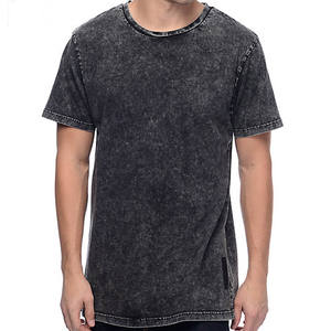 Camiseta de manga corta con logotipo personalizado para hombre, camiseta de gran tamaño con lavado ácido - Product Image 4