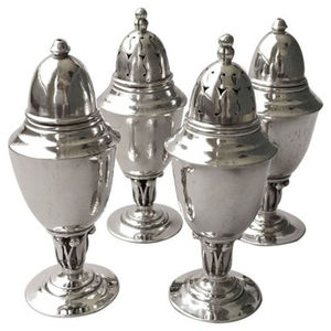 Nouvelle arrivée carré argent salière et poivrière ensemble ustensiles de cuisine élégants vaisselle de qualité supérieure pots d'assaisonnement de cuisine en gros - Product Image 4