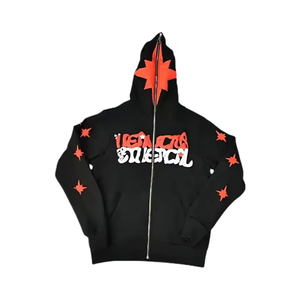 Sweats à capuche d'impression bouffante de haute qualité fabriqués au Pakistan pour hommes impression de bouffée de contraste de couleur à la mode 100% sweats à capuche en coton à bas prix - Product Image 5