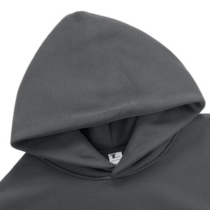 Jersey de alta calidad 500gsm Sudadera con capucha de gran tamaño Logotipo personalizado en blanco Unisex Negro Peso pesado Sudaderas con capucha para hombre Básicos/Mezcla de algodón - Product Image 2