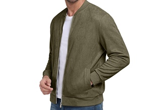 แจ็คเก็ตวาร์ซิตี้ผู้ชายแบบขายส่งพร้อมโลโก้สั่งทำ แจ็คเก็ตฤดูหนาวผู้ชายแบบซิปเต็มตัว เสื้อโค้ทขนแกะระบายอากาศได้ดี สวมใส่สบายสำหรับฤดูหนาว - Product Image 3