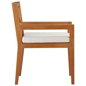 Chaise de jardin Monday en teck massif de haute qualité, couleur naturelle, avec coussin en matériau de haute qualité, pour usage extérieur - Product Image 6