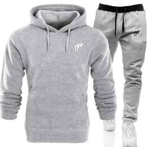 Ensemble de vêtements chauds pour hommes, ensembles de vêtements d'automne et d'hiver, sweat-shirt à col montant avec fermeture éclair, pantalon, survêtement chaud, sweat-shirts pour hommes - Product Image 5