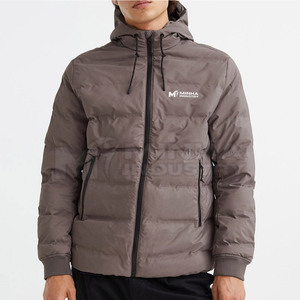 <b>Plus</b> <b>Size</b> Streetwear Puffer Winter <b>Jacket</b> for Men with Stand Collar and Front Logo-High Quality Eco-Friendly Breathable - Product Image 2