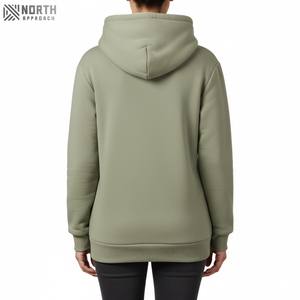 Plus Basic Oversize Tricoté Sweat Hiver Automne Anti-rétrécissement Gris Pull Hoodies Pour Femme Conception Personnalisée Femmes Hoodies - Product Image 2