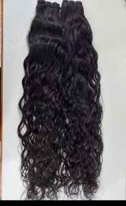 Paquetes de cabello humano indio ondulado Natural de alta calidad de 16 pulgadas 100% cabello crudo sin procesar de los templos del sur de la India - Product Image 5