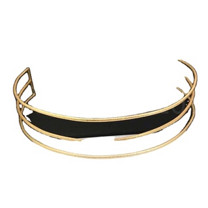 ชุบทองมีสไตล์สามชั้นเรียบง่ายทรงกลมของสร้อยคอเค้นคอแฮนด์เมดสินค้าระดับพรีเมียมสําหรับเด็กหญิงและสตรี SK - Product Image 1