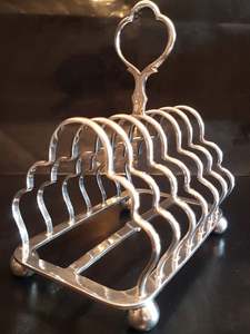 Support à pain en métal argenté pour petit-déjeuner, pour tranches de pain, accessoires de cuisine, rangement et organisation à domicile - Product Image 3