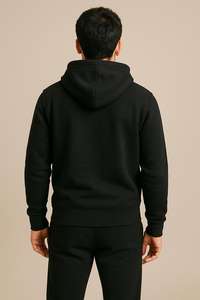 Sudadera informal en blanco con estampado de logotipo personalizado, chándal, Sudadera con capucha bordada lisa de invierno de peso pesado a granel de algodón polar Unisex - Product Image 3