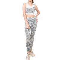 Ensembles de yoga pour femmes en spandex/polyester de haute qualité, logo personnalisé, respirants, séchage rapide, taille personnalisée pour le fitness