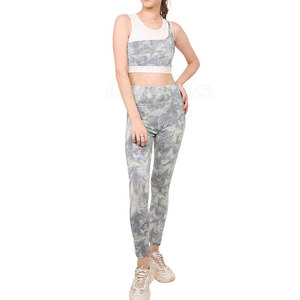 ชุดโยคะผ้าสแปนเด็กซ์/ โพลีเอสเตอร์สำหรับผู้หญิงพร้อมโลโก้แบบกำหนดเองคุณสมบัติระบายอากาศได้และแห้งเร็วสำหรับฟิตเนส - Product Image 4